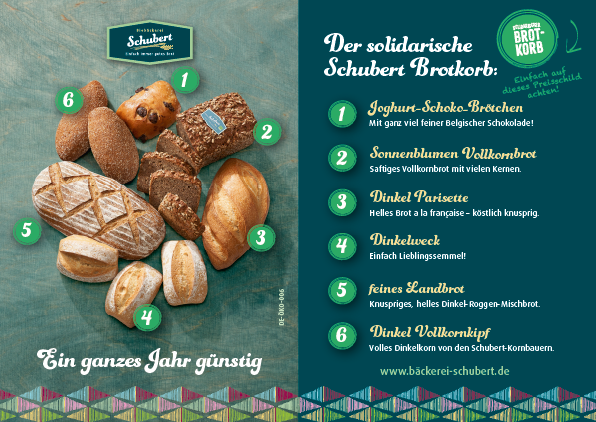 Produkte des solidarischen Brotkorbs