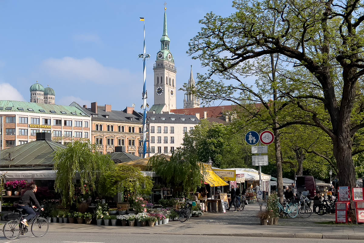 München- Blick auf den Viktualienmarkt