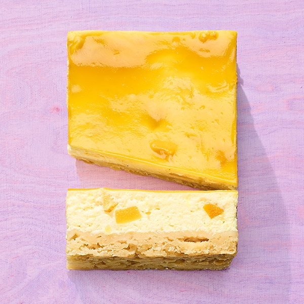 Käsekuchen mit Mango und Mangospiegel Käsekuchen mit Mango und Mangospiegel